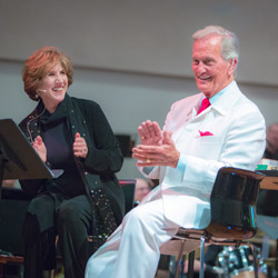 Judy with her teenage idol, Pat Boone